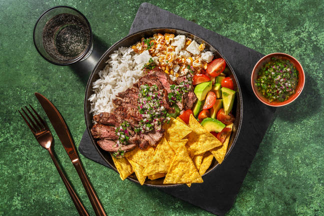 Argentinsk Carne Asada-bowl på rumpstek