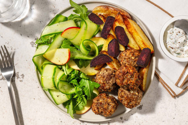 Kryddade köttbullar på nötfärs