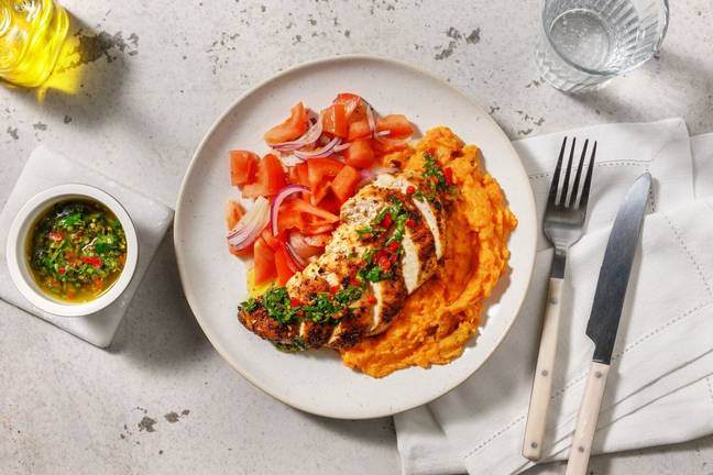 Stekt kyllingbryst og chimichurri