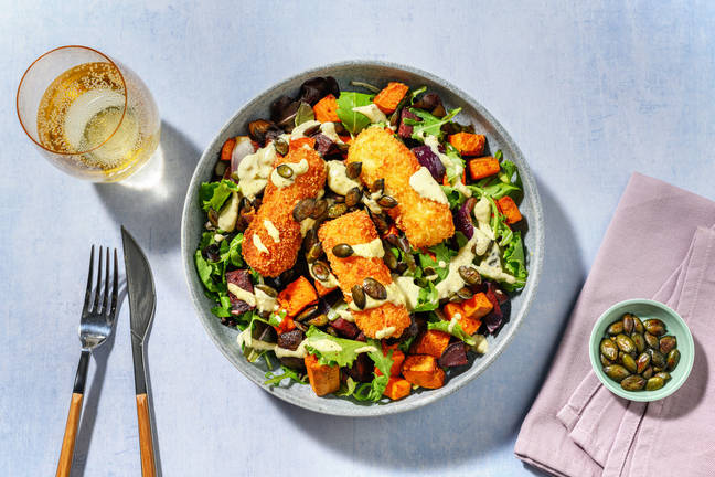 Panert halloumi-bowl