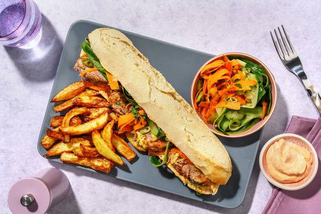 Glaseret svinekøds-banh mi