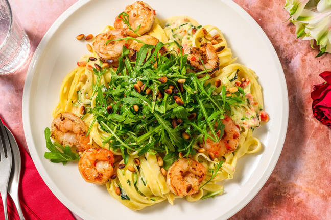 Tagliatelle på kungsräkor