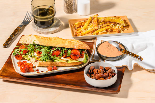 Chorizo- och mozzarellafylld capreseciabatta