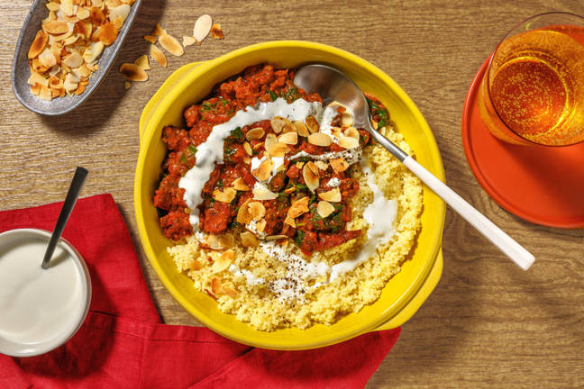 Super Quick Chermoula Spiced Beef and Couscous