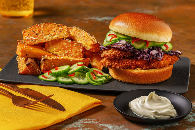 Kryddig koreansk kycklingburgare