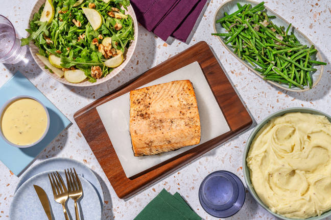 Franskinspirerad lax och bearnaisesås