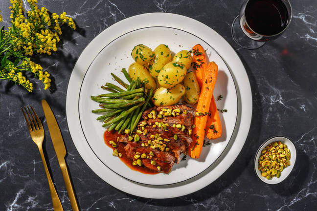 Pannstekt lamm och rödvinssås