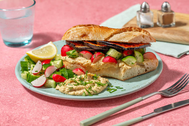 Vegan Sabich: Harissa-Auberginen-Sandwich