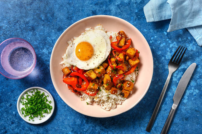 Glasierter Tofu mit fruchtiger Orangen-Soja-Soße