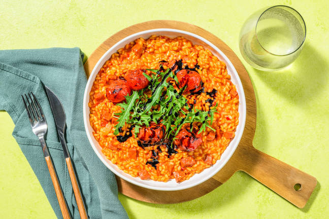 Oven-Baked Chorizo and Tomato Risotto