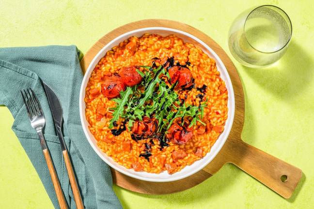 Oven-Baked Chorizo and Tomato Risotto