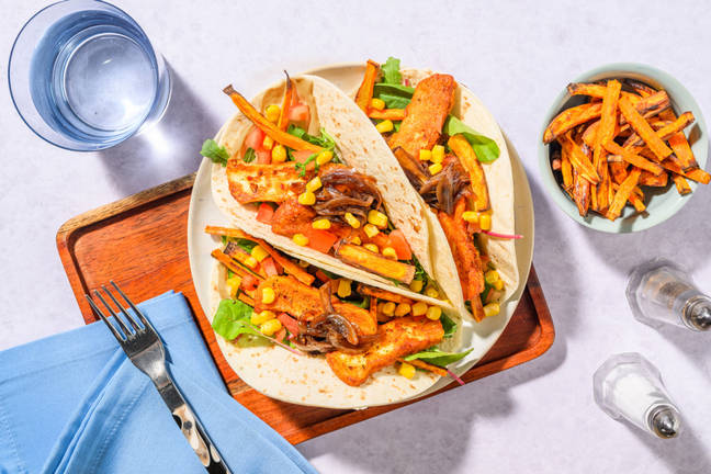 Easy Loaded All-American Haloumi Tacos