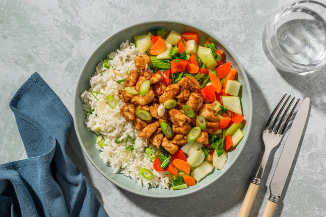 Bols de poulet au miel et à l’ail