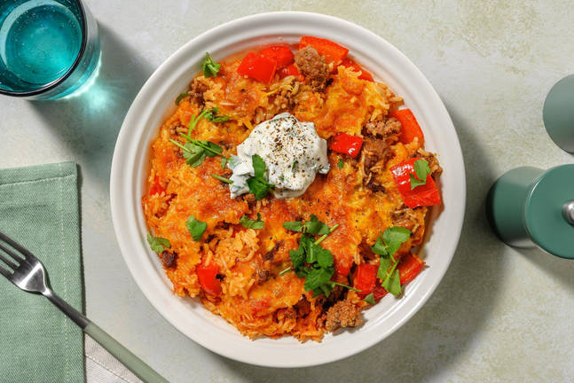 Tex-Mex Beef and Rice Skillet