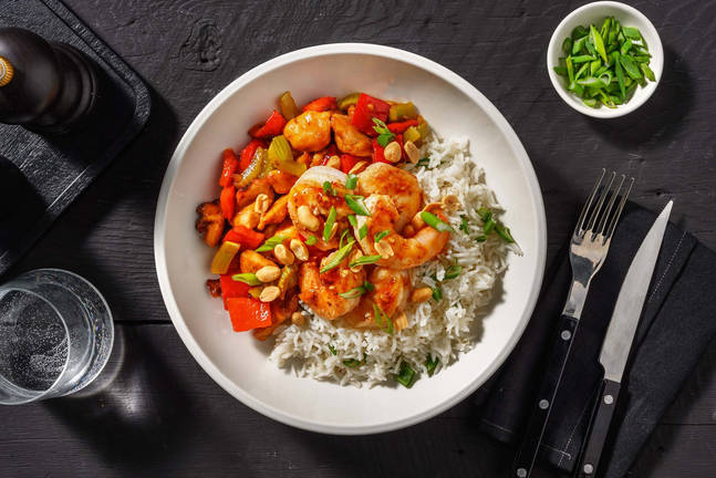 Jumbo Shrimp and Sweet Chili Chicken