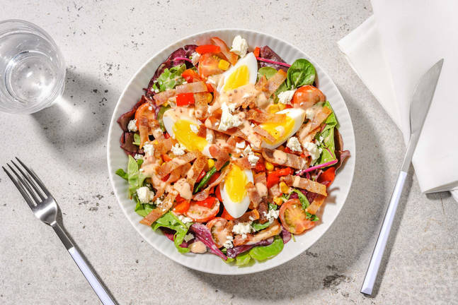 Carb Smart Southwest Salad with Hard-Boiled Eggs