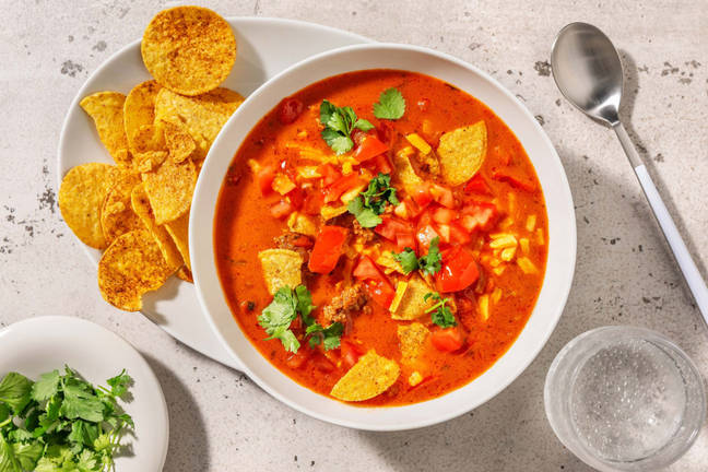 Soupe façon tacos au bœuf