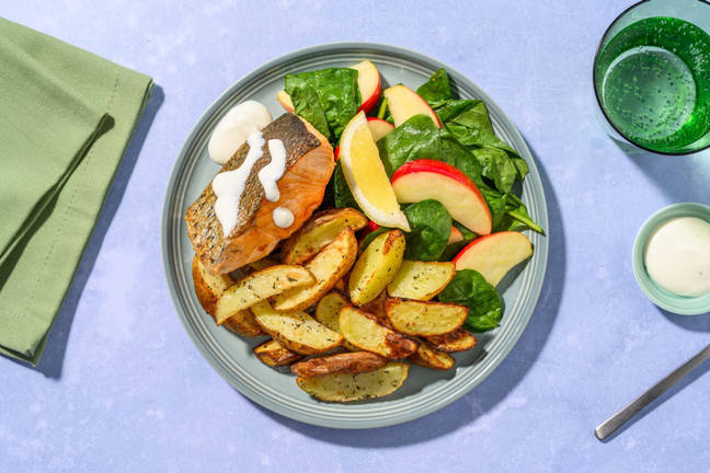 Seared Salmon and Horseradish Sauce