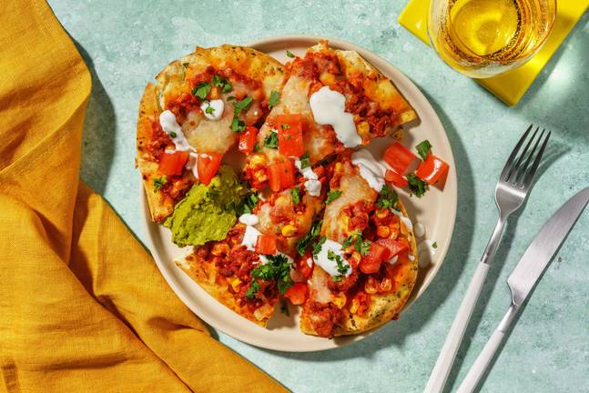 Cheesy Chorizo and Corn Flatbreads