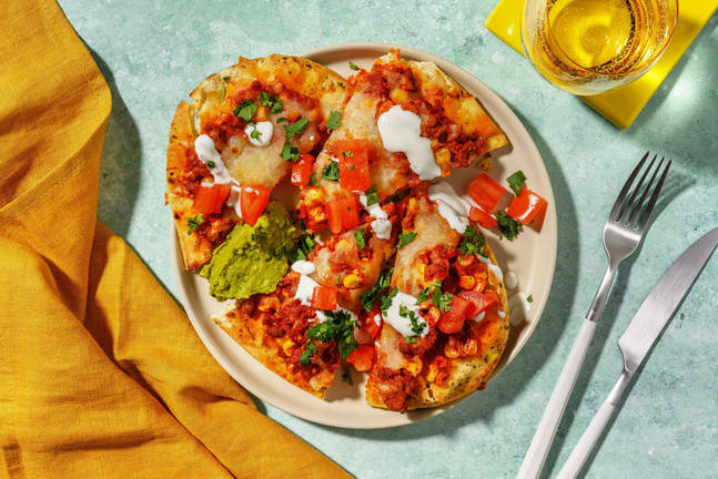 Cheesy Chorizo and Corn Flatbreads