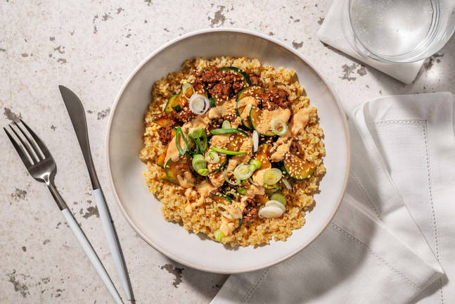 Carb Smart Sweet and Spicy Beef and Zucchini Bowls