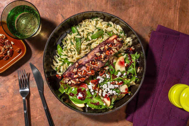 Saumon glacé au bleuets en croûte de pacanes