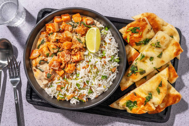 Indian Braised Halloumi and Spinach