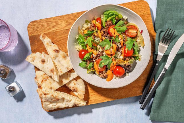 SuperQuick Middle Eastern-Inspired Beef Bowls