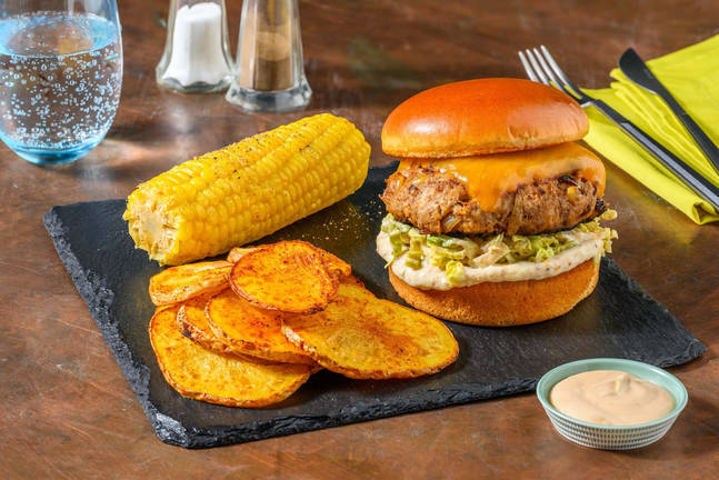 Oklahoma Onion Burger mit Bio-Rinderhackfleisch