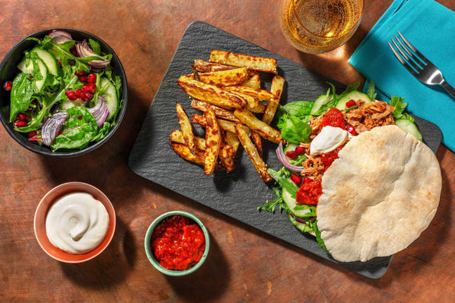 Krydret pulled pork-pita