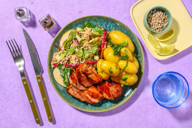 BBQ-glaserade fläskmedaljonger