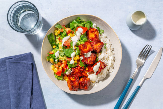 Texmex-krydret tofu og maissalsa