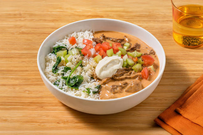 Beef Brisket Curry & Spinach Rice