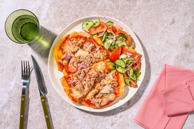 Tuna melt naanpizza