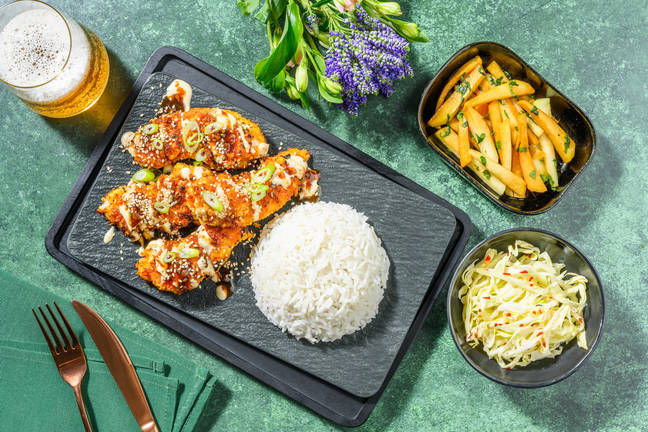 Sprø koreansk kylling og jasminris