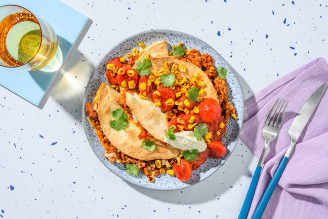 Tex-Mex Spiced Pork Quesadillas