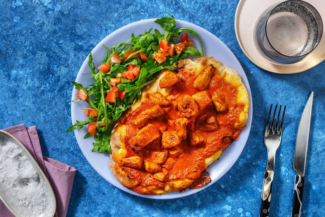 Speedy Butter Chicken Baked Naan