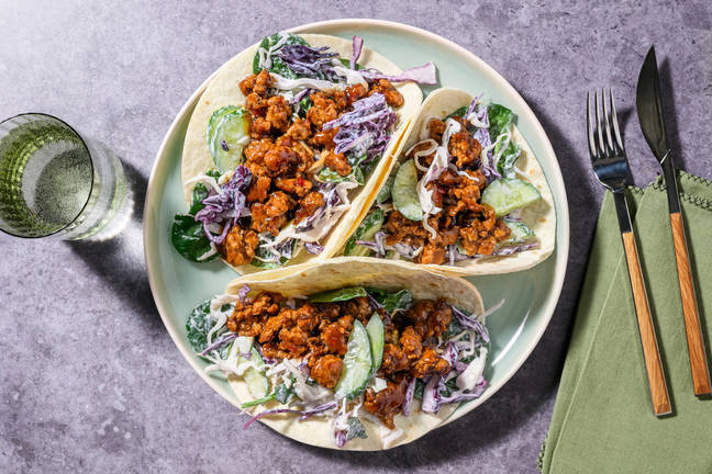 Speedy Sweet Chilli & Lemongrass Pork Tacos