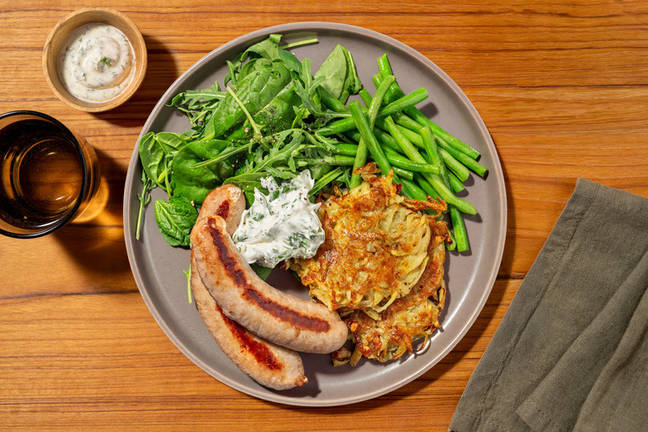 Pork Sausages & Homemade Potato Rosti