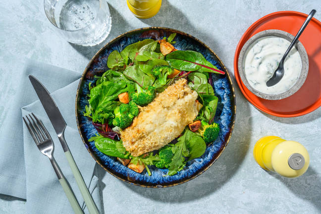 Ugnsbakad fisk med ost- och senapstäcke