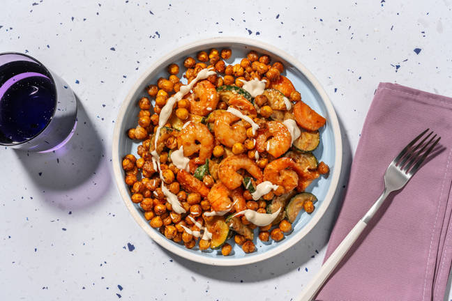 ¡Al wok! Langostinos con verduras y mayonesa de soja