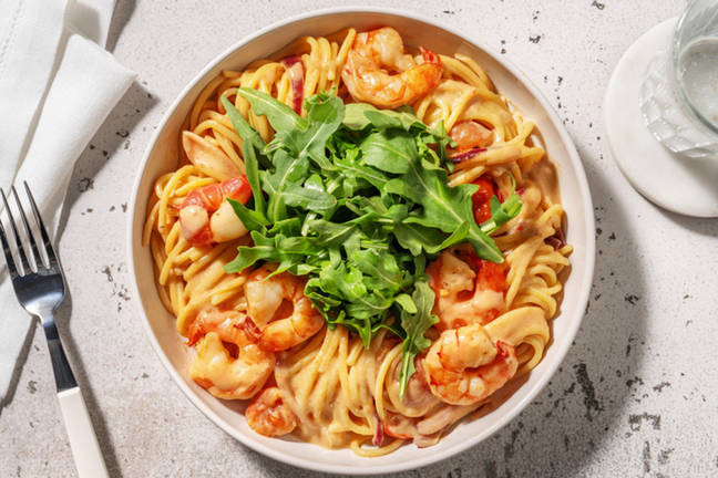 Spaghetti met knoflookgarnalen