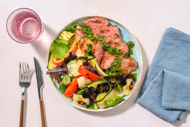 Beef Rump & Grilled Veggie Salad 