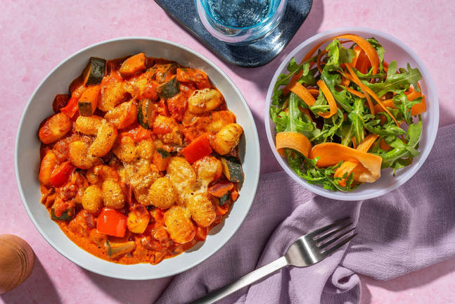 Cremet ratatouille- og gnocchigratin