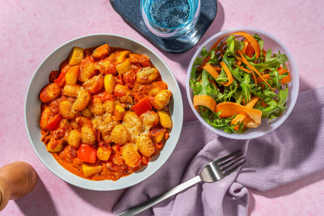 Kremet ratatouille og gnocchigrateng