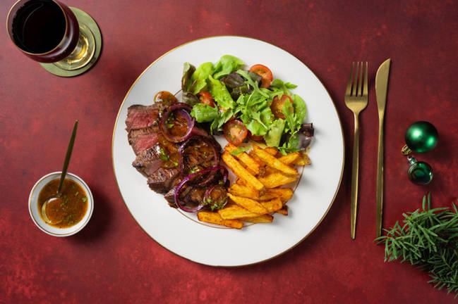 Feines Rinderhüftsteak mit Cowboy-Butter-Soße