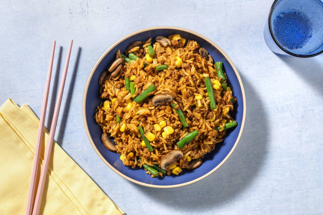 Speedy Honey Garlic Pork Fried Rice