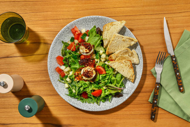 Warm Goat's Cheese and Apple Salad