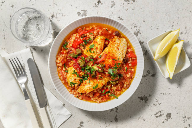 Pangasiusfilet in botersaus met citroen en kappertjes