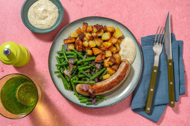 Pork Sausage with Dill Mayonnaise